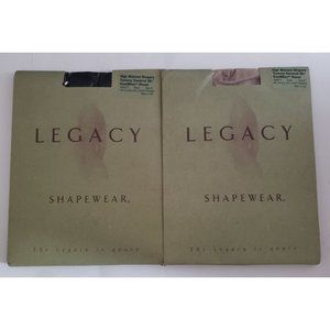 Tummy Control Pantyhose 2 Pairs Size D USA Legacy Shapewear High Waisted Shapers